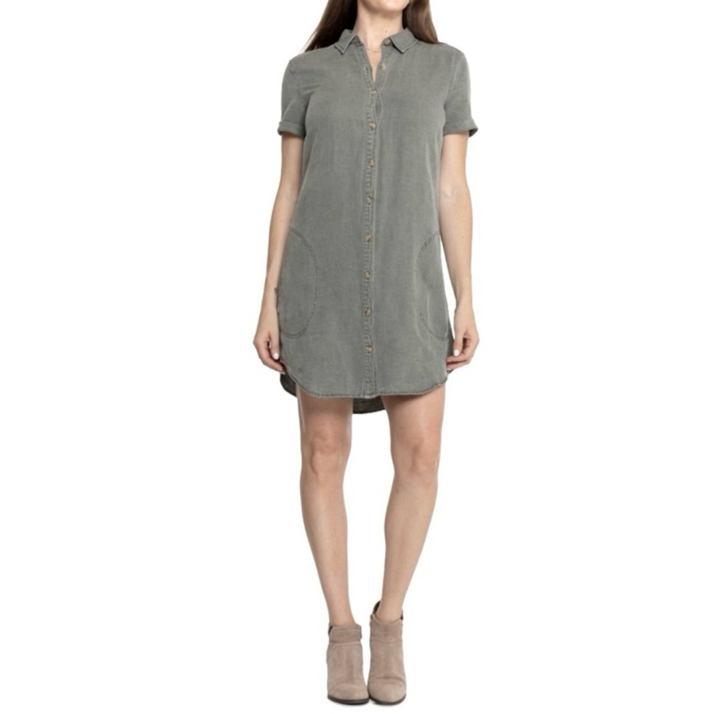 Lucky Brand Charcoal Shirt Dress